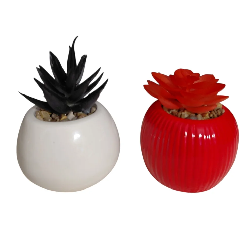 Disney The Nightmare Before Christmas Jack & Sally Faux Succulent Plant Set
